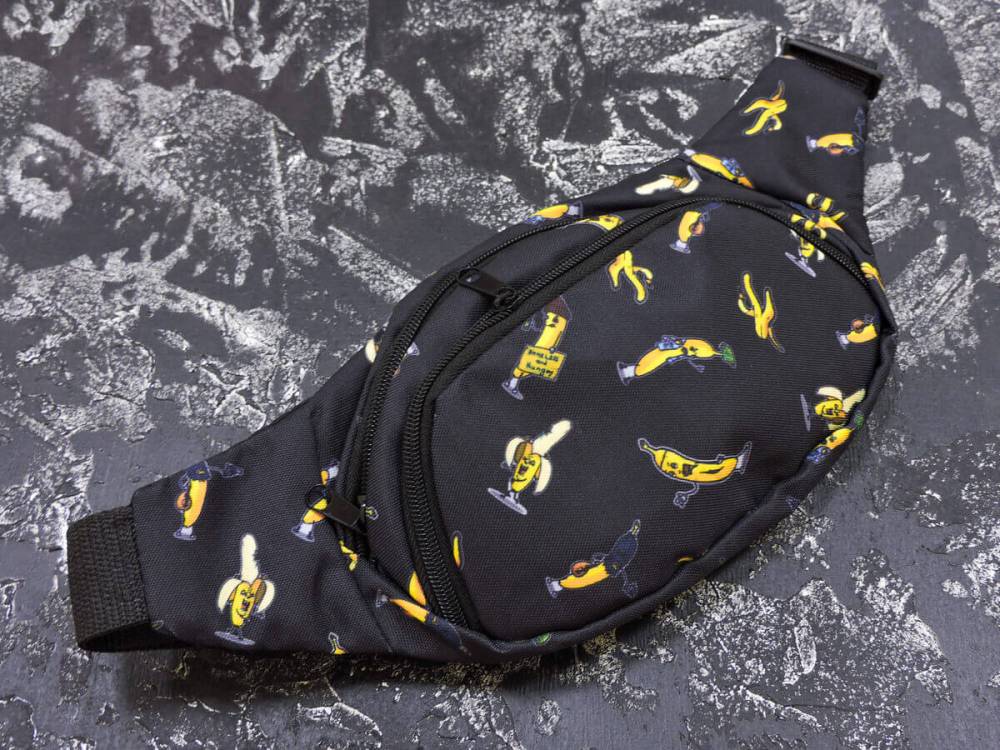 Поясна сумка бананка "Bananas" чорна