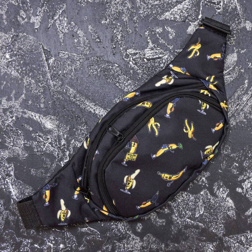 Поясна сумка бананка "Bananas" чорна