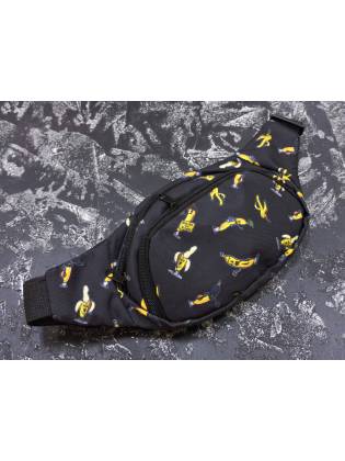Поясная сумка бананка "Bananas" черная