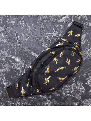Поясная сумка бананка "Bananas" черная