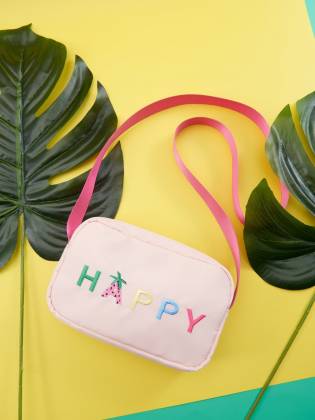 Сумка кроссбоді "Happy" рожева