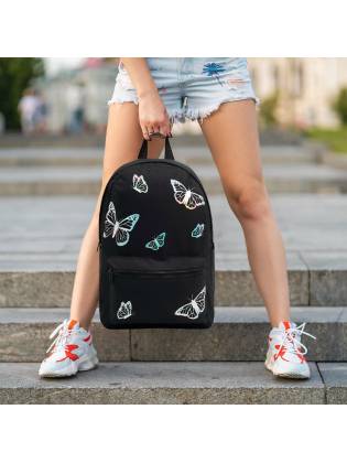 Текстильный рюкзак "Buterfly" черный