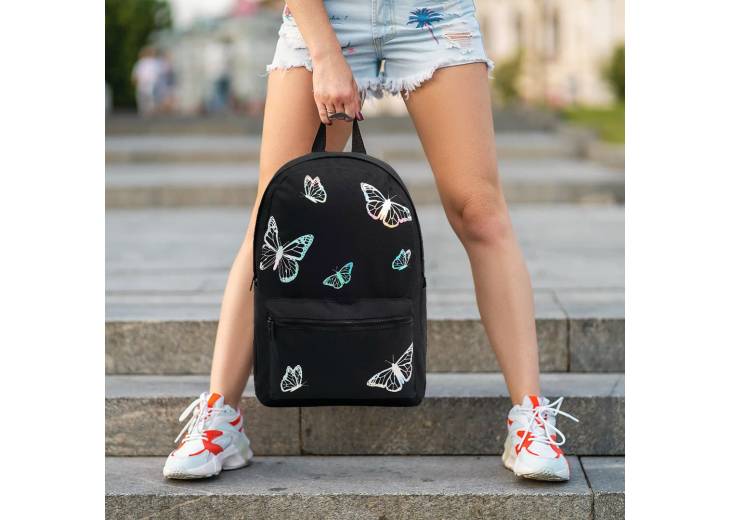 Текстильный рюкзак "Buterfly" черный