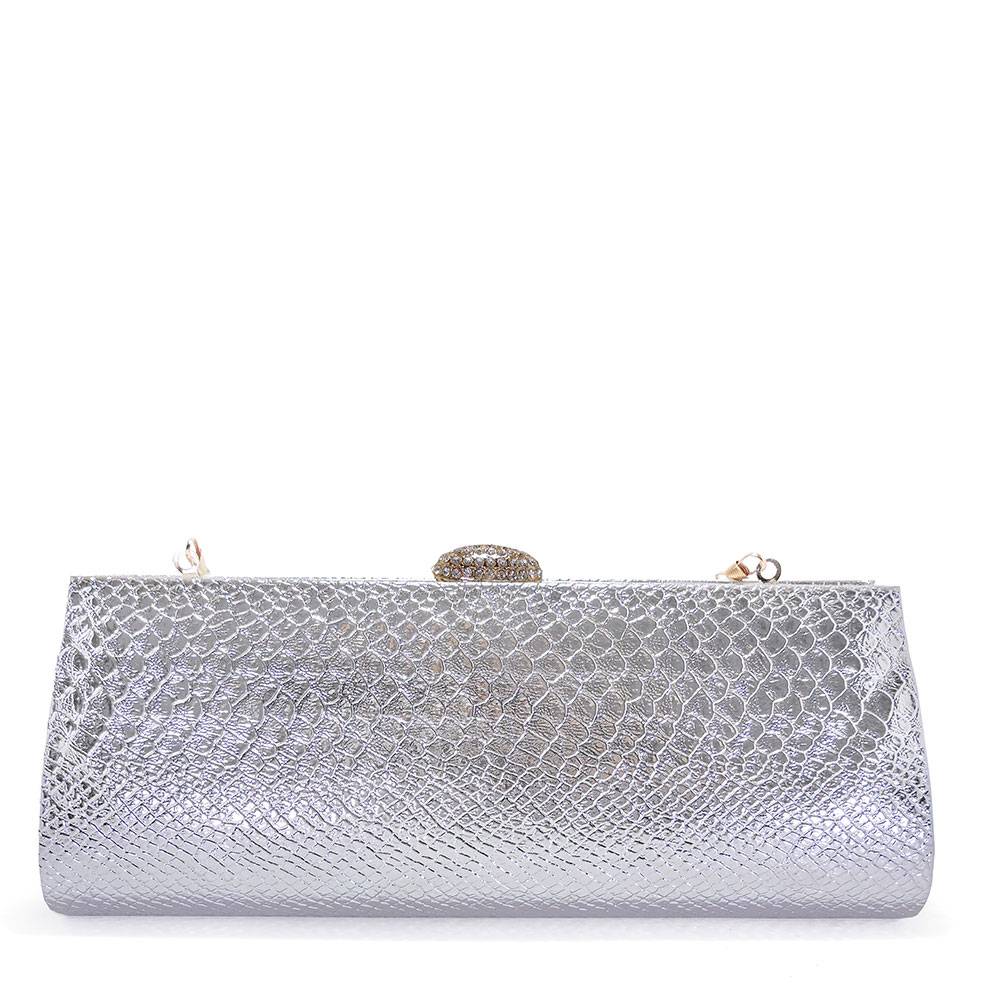 Жіночий клатч. Срібло. L101SILVER