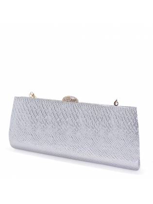 Женский клатч. Серебро. L101SILVER