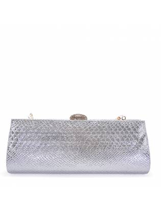 Женский клатч. Серебро. L101SILVER