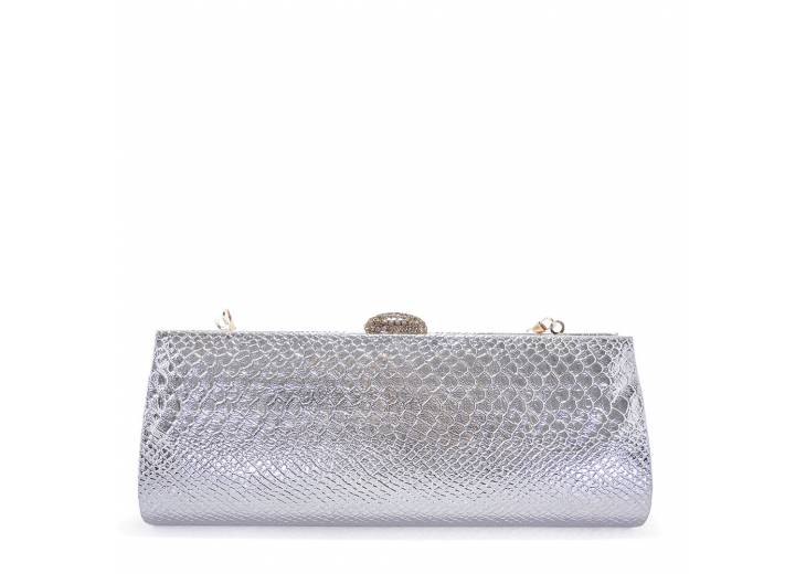Женский клатч. Серебро. L101SILVER