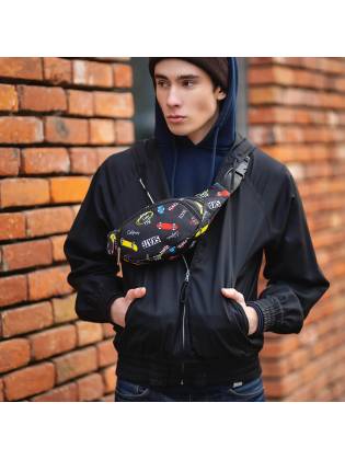 Поясная сумка бананка "Skate" черная