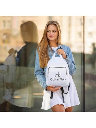 Женский рюкзак "CK" белый