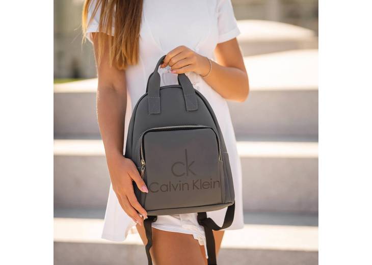 Женский рюкзак "CK" серый