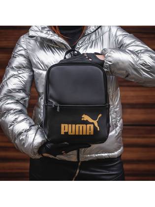 Женский рюкзак "PM" черный с золотом