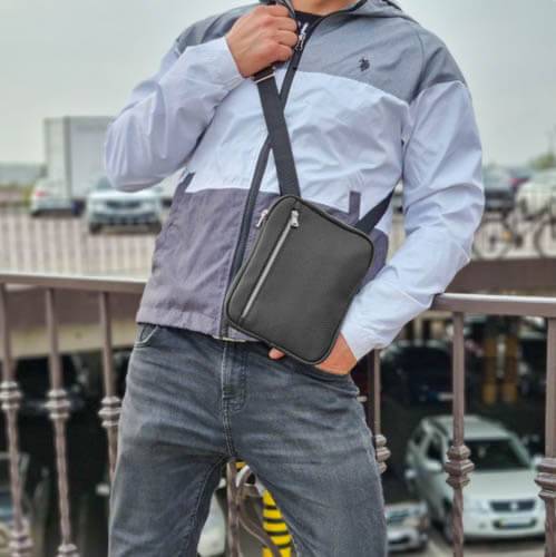 Чоловіча барсетка "ZIP" чорна