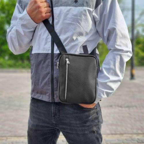 Чоловіча барсетка "ZIP" чорна