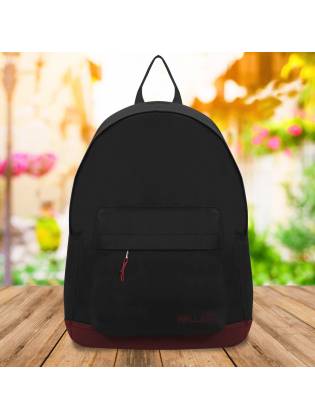 Текстильный рюкзак. Черный с бордовым. 