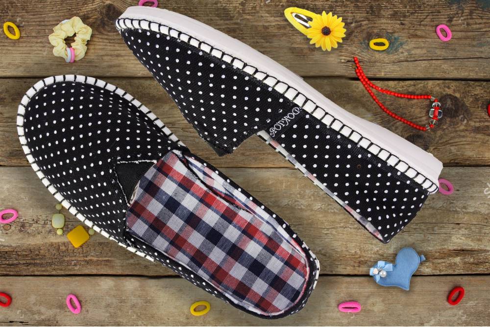 Балетки горошок. Чорний.