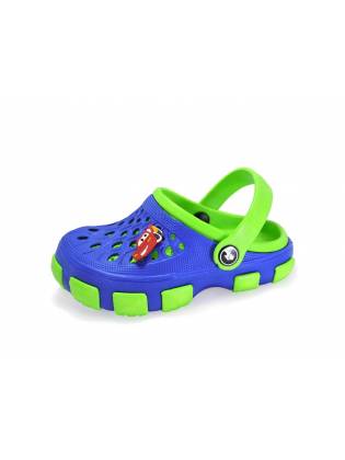 Подростковые кроксы "Teeny" синие с салатовым