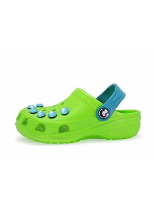 Детские кроксы "Blue stones" салатовые