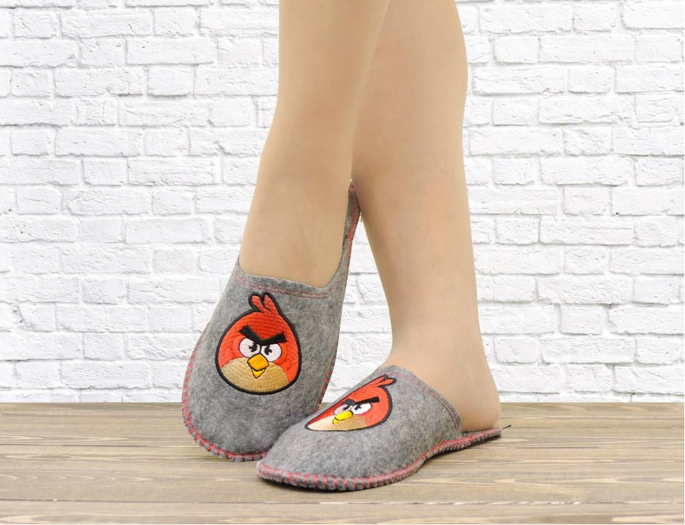 Дитячі капці "Angry Birds" сірі