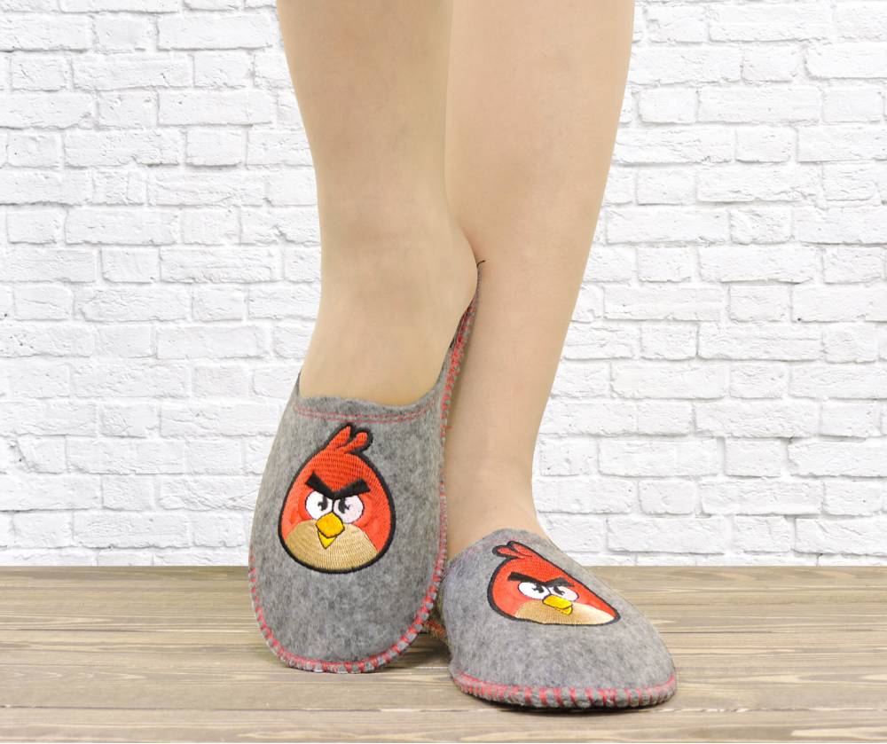Дитячі капці "Angry Birds" сірі