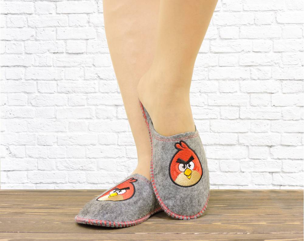 Дитячі капці "Angry Birds" сірі