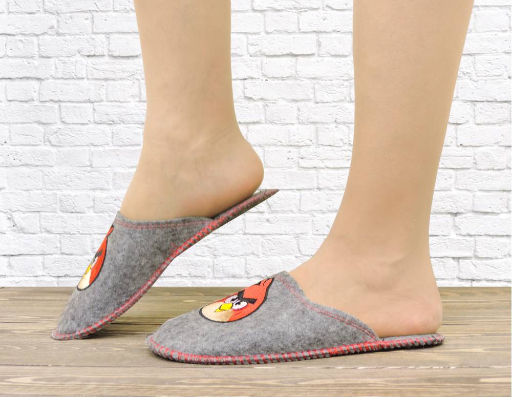 Дитячі капці "Angry Birds" сірі