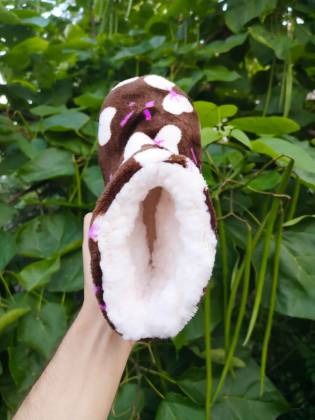 Детские тапочки "Boots" коричневые
