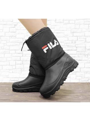 Детские дутики "Fila" черные