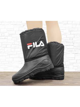 Детские дутики "Fila" черные