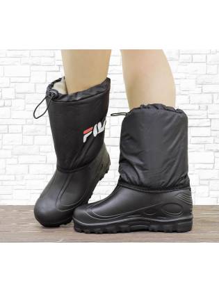 Детские дутики "Fila" черные