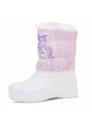 Детские дутики "UniCorn" белые
