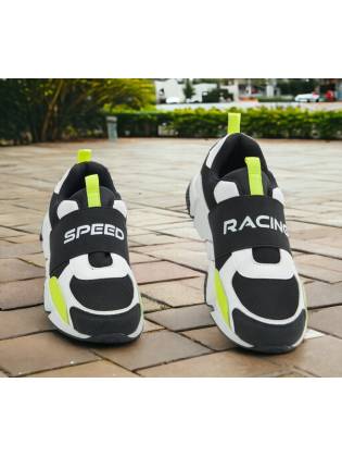 Детские кроссовки "Speed Race" черные с белым