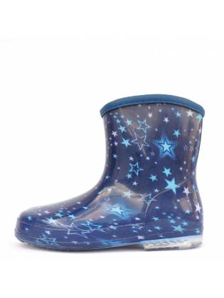 Детские силиконовые сапоги "Stars" синие