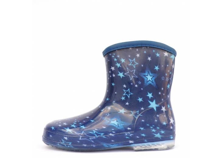 Детские силиконовые сапоги "Stars" синие