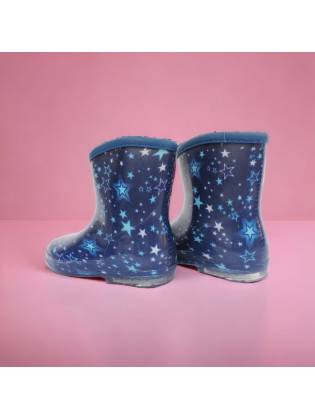 Детские силиконовые сапоги "Stars" синие
