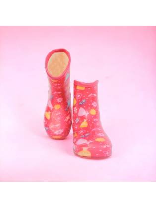 Детские силиконовые сапоги "Dresses" розовые
