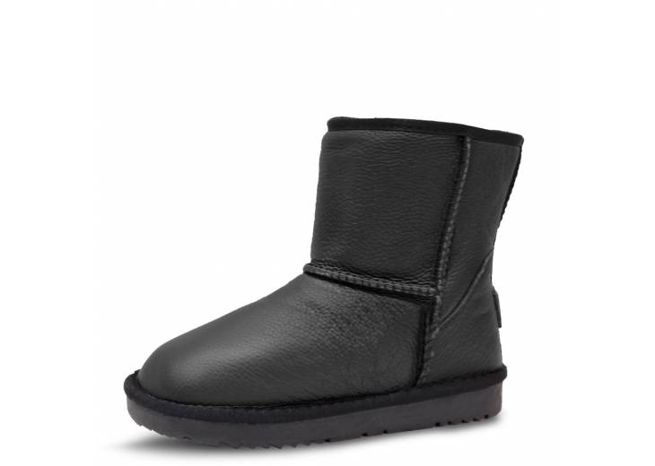 Детские угги "Leather" черные