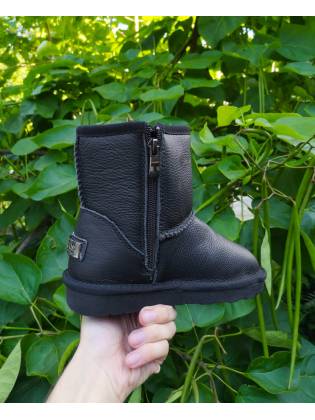 Детские угги "Leather" черные