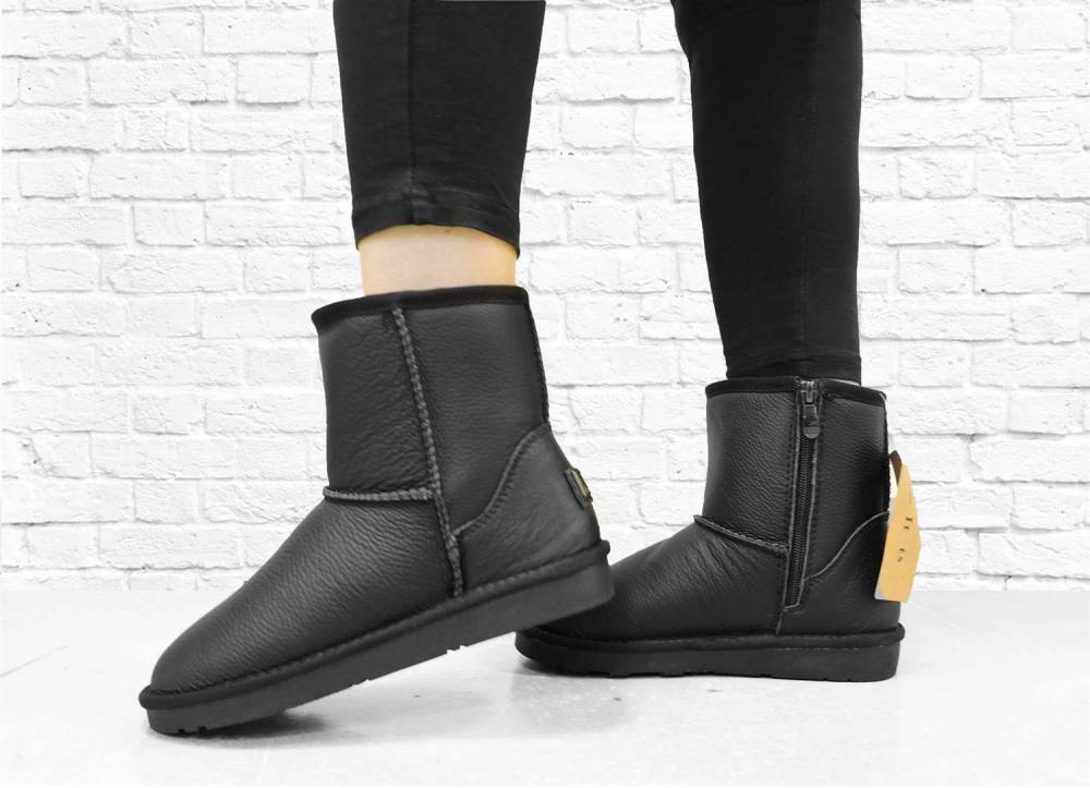 Дитячі уггі "Leather" чорні