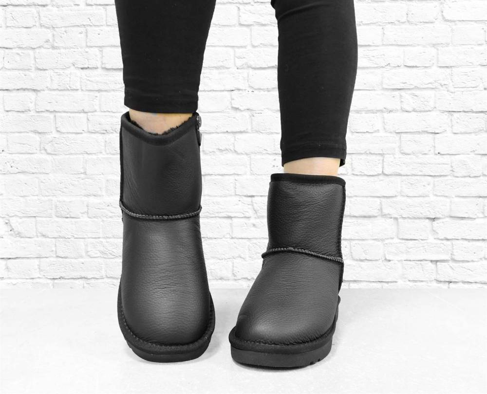 Дитячі уггі "Leather" чорні