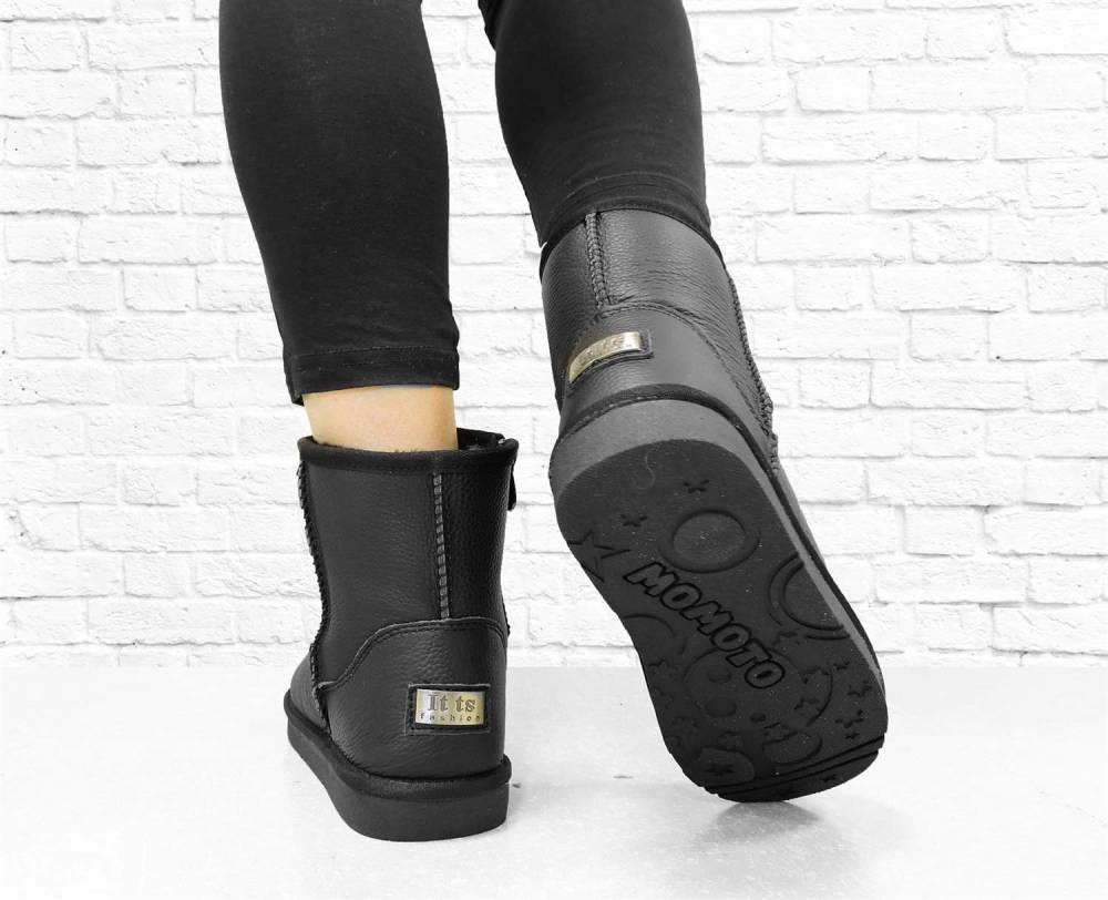 Дитячі уггі "Leather" чорні