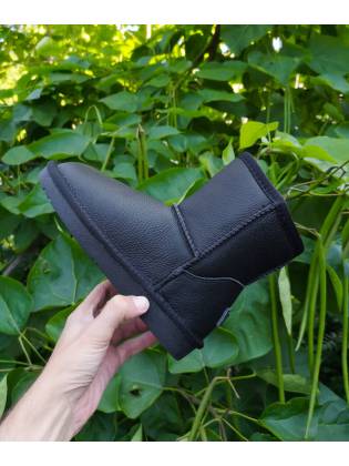 Детские угги "Leather" черные