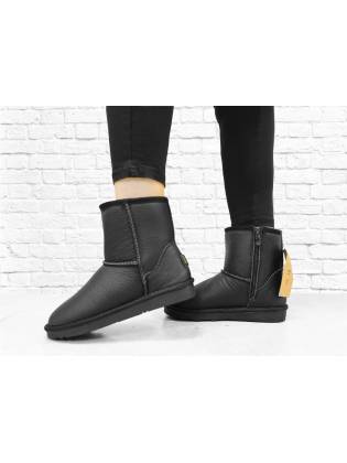 Детские угги "Leather" черные