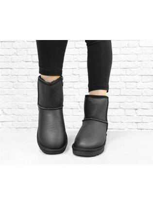 Детские угги "Leather" черные