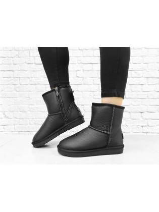Детские угги "Leather" черные