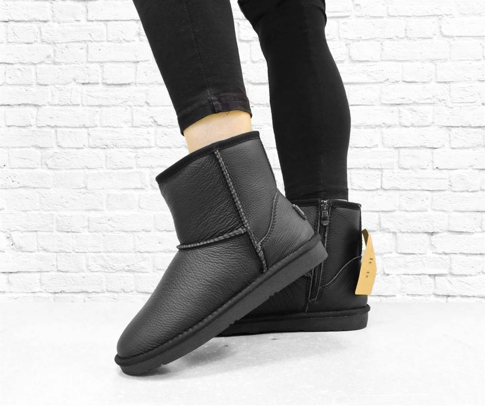 Дитячі уггі "Leather" чорні