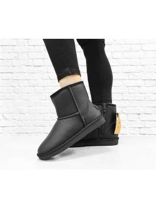Детские угги "Leather" черные