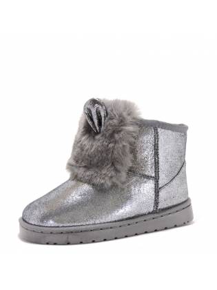 Детские угги "Coat" серебристые