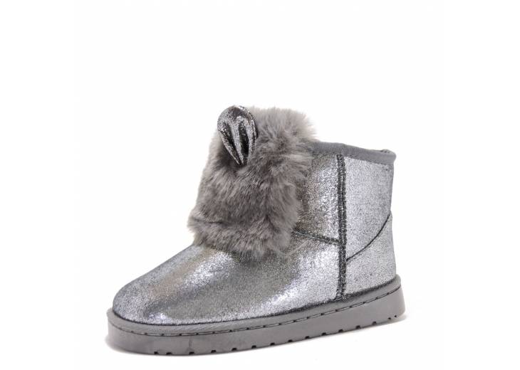 Детские угги "Coat" серебристые
