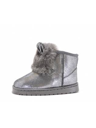 Детские угги "Coat" серебристые