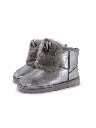 Детские угги "Coat" серебристые